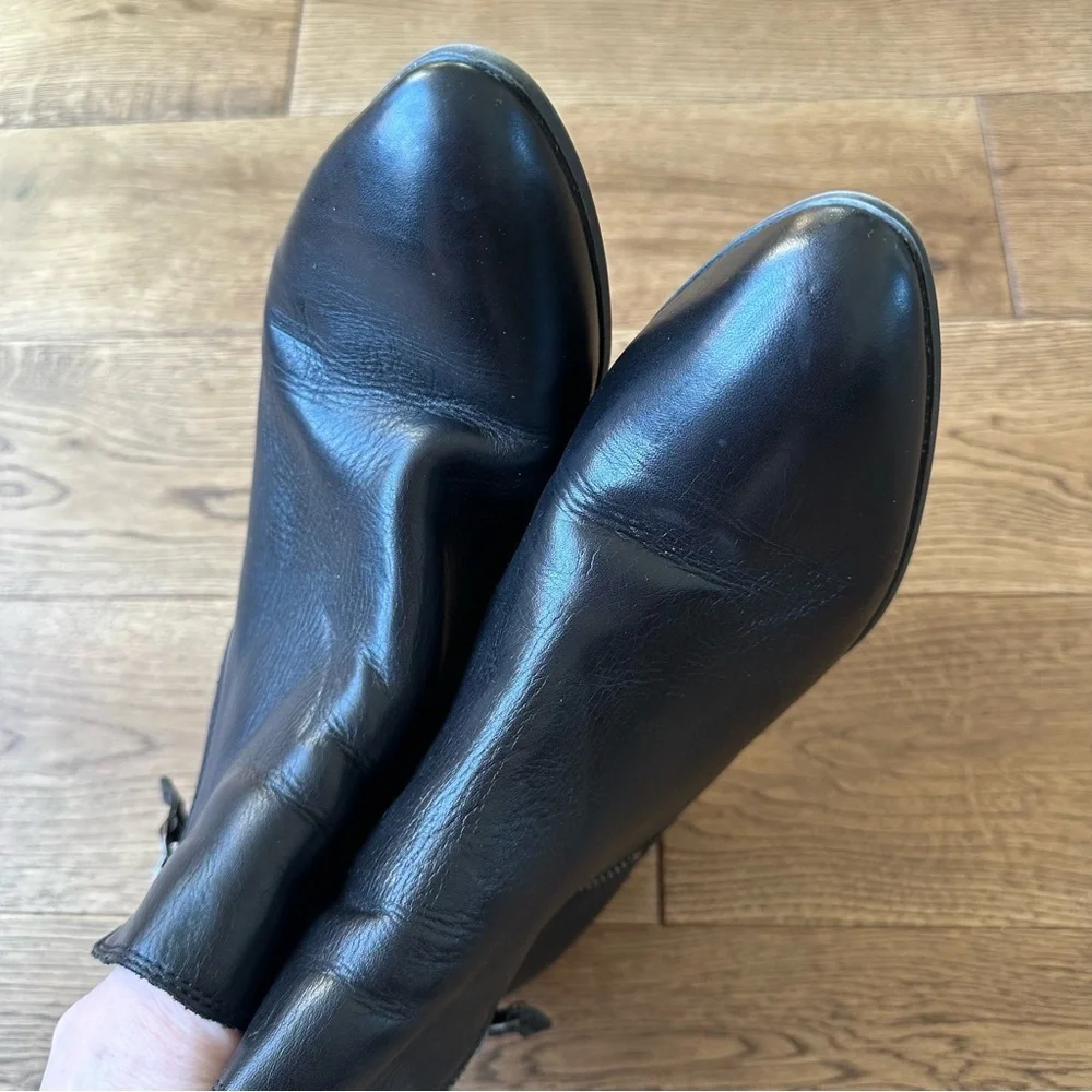 Frye Judith Zip Bootie Black Leather Sz 10